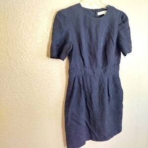 apiece apart silk black mini dress sz 4